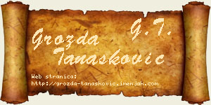 Grozda Tanasković vizit kartica
